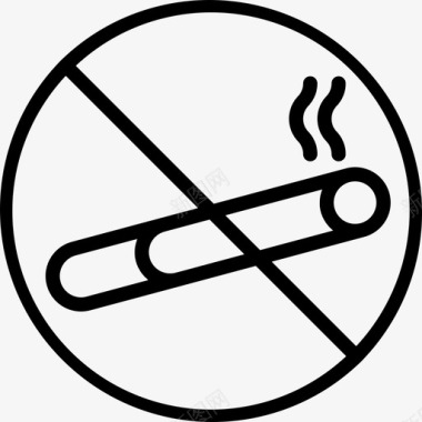 禁止吸烟医疗保健7直系图标图标
