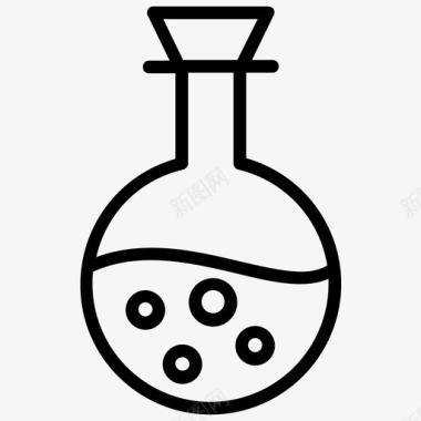烧瓶化学品锥形瓶图标图标
