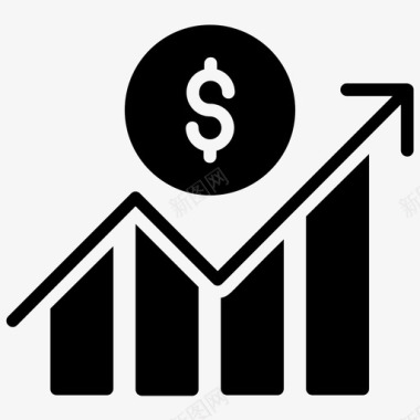 财务增长商业成功职业发展图标图标