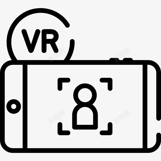 智能手机虚拟现实31线性图标svg_新图网 https://ixintu.com 智能手机 线性 虚拟现实31