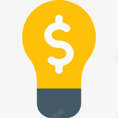 灯泡商业金融5扁平图标图标