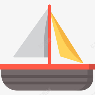 帆船运输41扁平图标图标