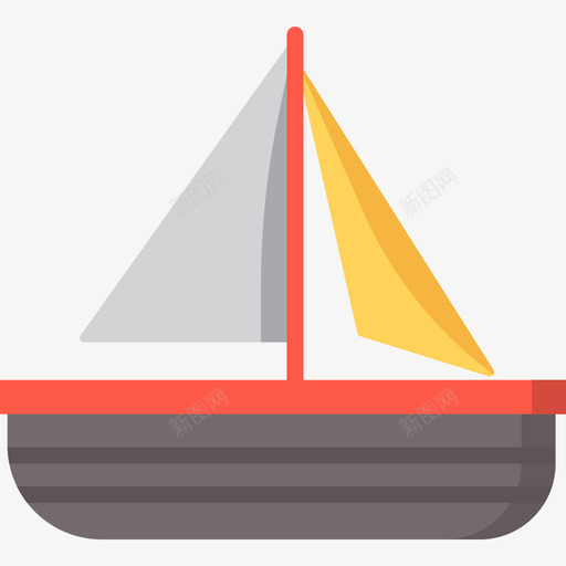 帆船运输41扁平图标svg_新图网 https://ixintu.com 帆船 扁平 运输41