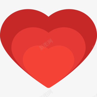 心脏表情符号2平坦图标图标