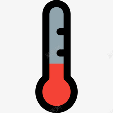 温度计104号天气线性颜色图标图标