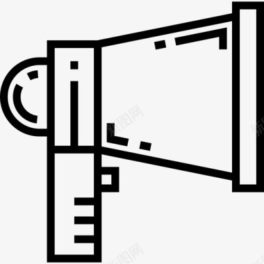 扩音器录音室5线性图标图标