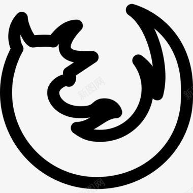 Firefox徽标503线性图标图标