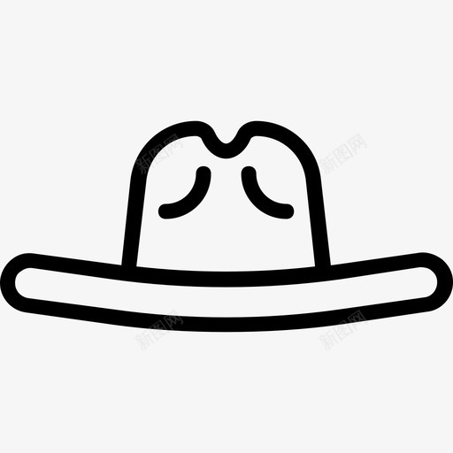 牛仔帽男士配件2直线型图标svg_新图网 https://ixintu.com 牛仔帽 男士配件2 直线型