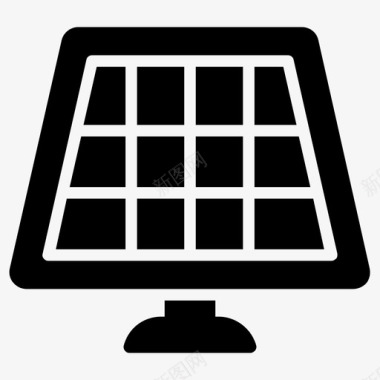 太阳能板能量电池太阳能电池图标图标