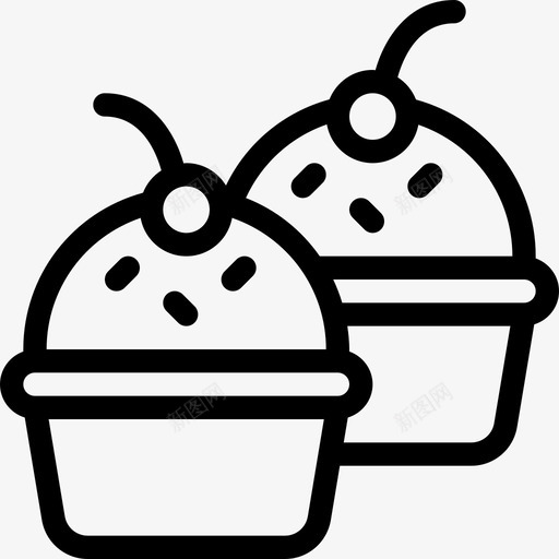 纸杯蛋糕派对活动3直系图标svg_新图网 https://ixintu.com 派对活动3 直系 纸杯蛋糕