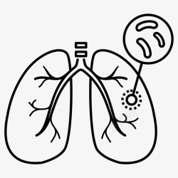 感染者结核杆菌癌症肺图标高清图片