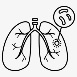 结核杆菌结核杆菌癌症肺图标高清图片