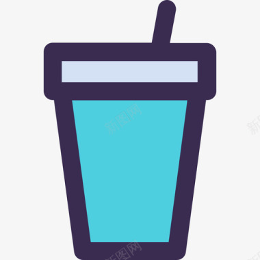 饮料杂项20线性颜色蓝色图标图标