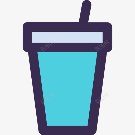 饮料杂项20线性颜色蓝色图标svg_新图网 https://ixintu.com 杂项20 线性颜色蓝色 饮料