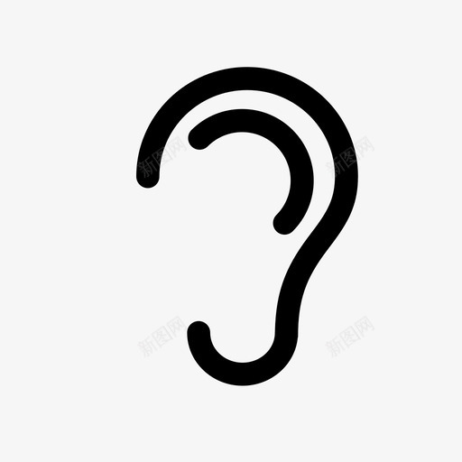 耳朵身体听觉图标svg_新图网 https://ixintu.com 人体感官 听觉 感官 耳朵 身体