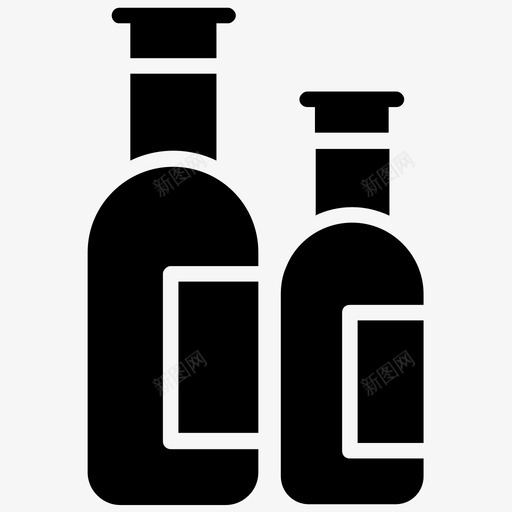 酒瓶酒精啤酒图标svg_新图网 https://ixintu.com 啤酒 新年快乐铭文图标 白酒 酒瓶 酒精 香槟瓶