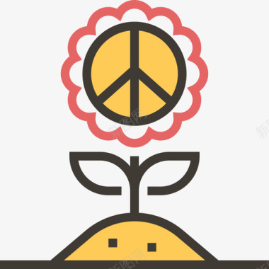 和平世界和平黄影图标图标