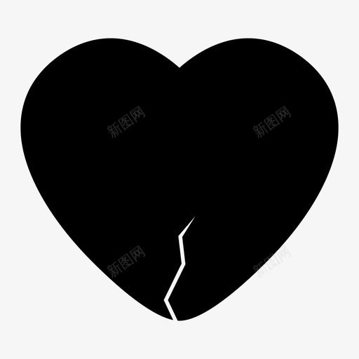 破碎的心伤害心碎图标svg_新图网 https://ixintu.com 伤害 心碎 爱 破碎 破碎的心 雕文图标