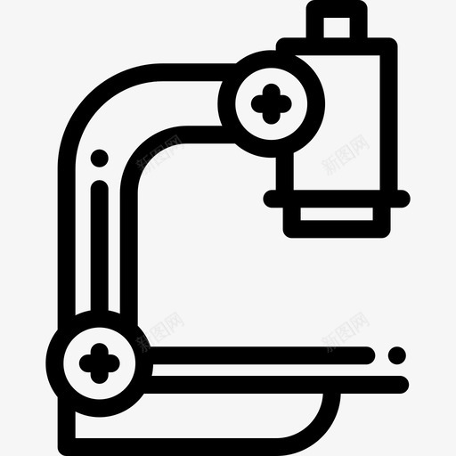 显微镜医疗器械8线性图标svg_新图网 https://ixintu.com 医疗器械8 显微镜 线性