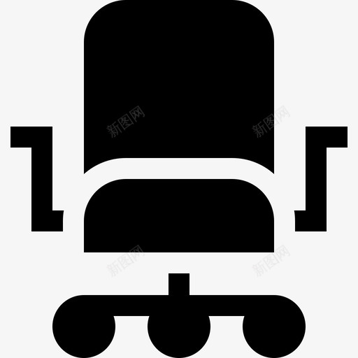 办公椅家具18填充图标svg_新图网 https://ixintu.com 办公椅 填充 家具18