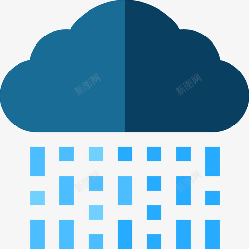 雨自然灾害3平坦图标svg_新图网 https://ixintu.com 平坦 自然灾害3 雨