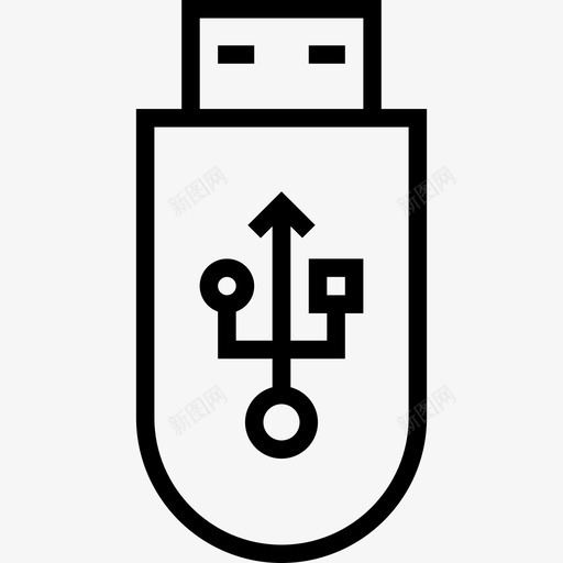 Usb数据存储2线性图标svg_新图网 https://ixintu.com Usb 数据存储2 线性