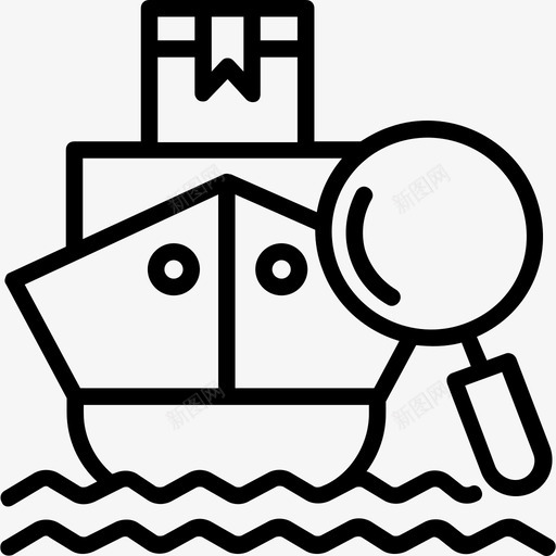 船舶物流和交付轻型圆形图标svg_新图网 https://ixintu.com 物流和交付 船舶 轻型圆形