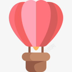 热气热气球情人节41平铺图标高清图片