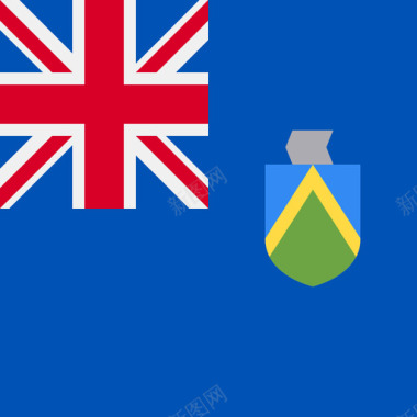 皮特凯恩群岛方形国家简旗图标图标