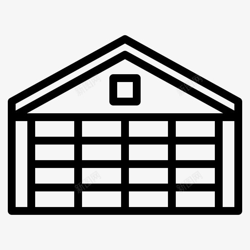 车库房地产停车场图标svg_新图网 https://ixintu.com 停车场 建筑 房地产 车库 车辆