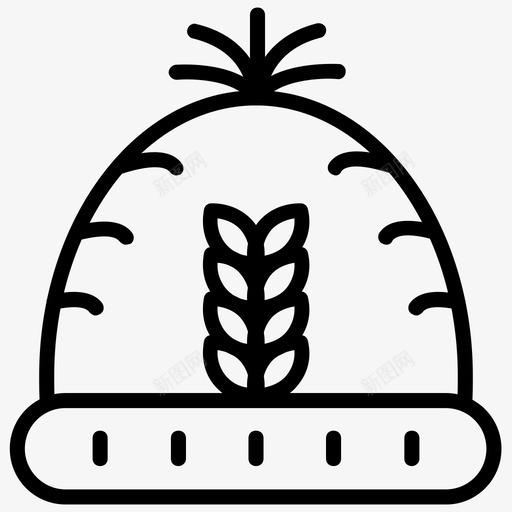 毛线帽手工制作针织图标svg_新图网 https://ixintu.com 冬季 冬季服装 手工制作 毛线帽 针织