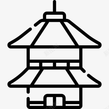 宝塔日本20直线型图标图标