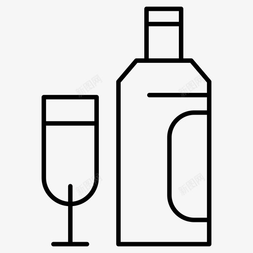 葡萄酒圣诞节玻璃杯图标svg_新图网 https://ixintu.com 圣诞节 快乐 玻璃杯 葡萄酒 酒瓶