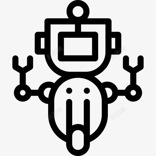 机器人科幻小说5直线型图标svg_新图网 https://ixintu.com 机器人 直线型 科幻小说5