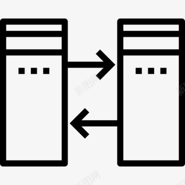 传输通信和互联网线性图标图标