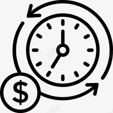 时间和金钱是最简单的图标图标