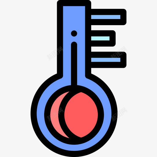温度计化学20线性颜色图标svg_新图网 https://ixintu.com 化学20 温度计 线性颜色