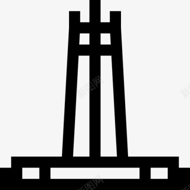 奎松纪念圈纪念碑17座直线形图标图标