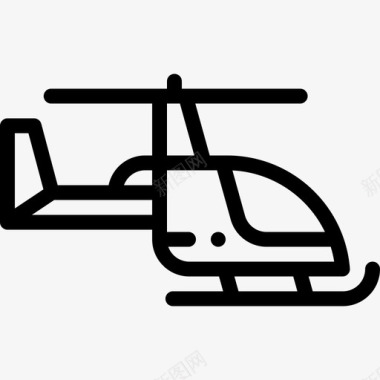 直升机豪华型14直线型图标图标