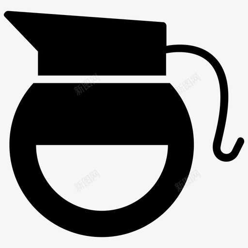 壶咖啡壶食物字形标图标svg_新图网 https://ixintu.com 咖啡壶 壶 食物字形矢量图标