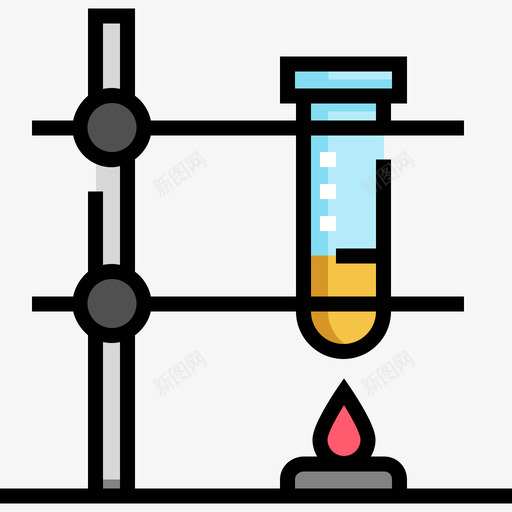 烧瓶化学10线性颜色图标svg_新图网 https://ixintu.com 化学10 烧瓶 线性颜色