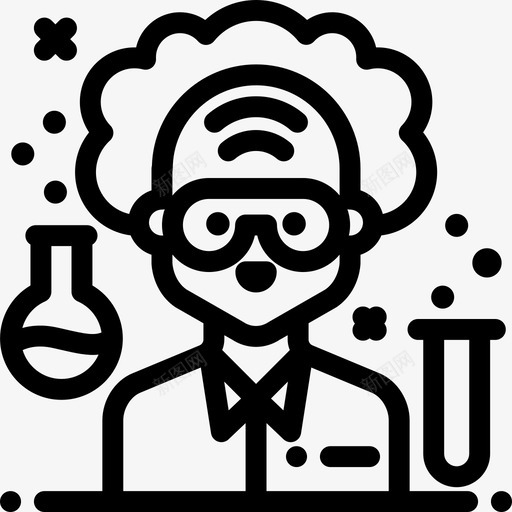 化学家职业和工作5直系图标svg_新图网 https://ixintu.com 化学家 直系 职业和工作5