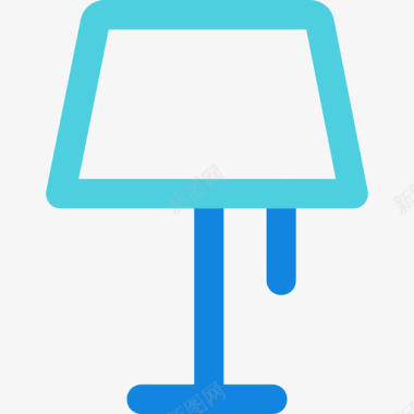 灯家用元素4线蓝色图标图标
