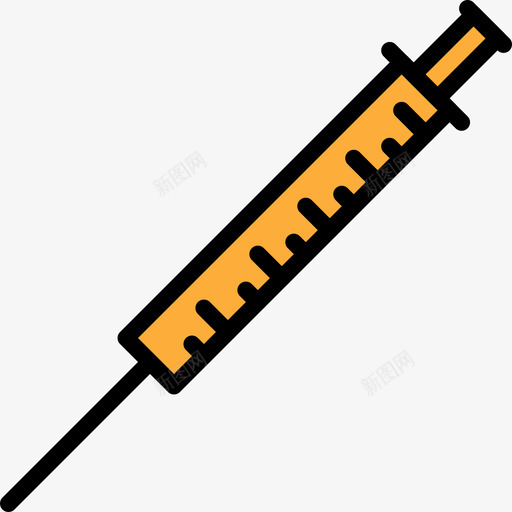 注射器科学34线性颜色图标svg_新图网 https://ixintu.com 注射器 科学34 线性颜色