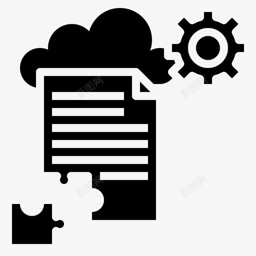 解决问题云云计算图标svg_新图网 https://ixintu.com 云 云技术坚实 云数据库 云计算 天空 解决问题