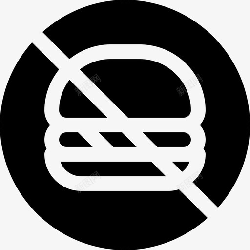 没有快餐信号和禁令2装满了图标svg_新图网 https://ixintu.com 信号和禁令2 没有快餐 装满了