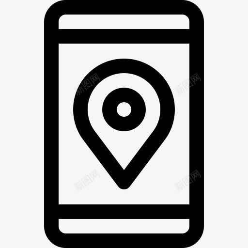 智能手机地理7线性图标svg_新图网 https://ixintu.com 地理7 智能手机 线性