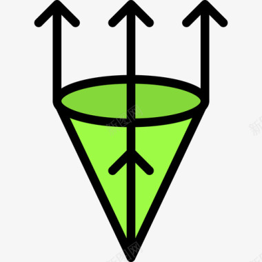 圆锥科学34线性颜色图标图标