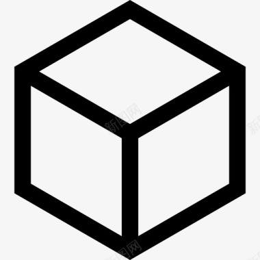 立方体艺术与2线性图标图标