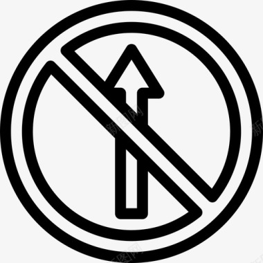 禁止进入交通路标3直线图标图标